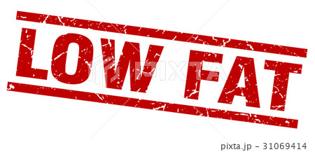 square grunge red low fat stamp 31069414