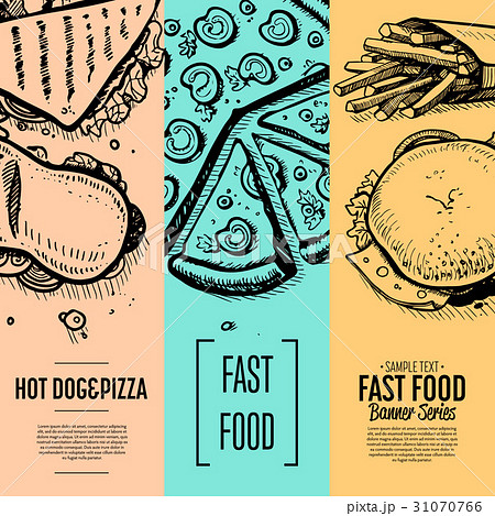 Fast food cafe menu corporate identity set 31070766