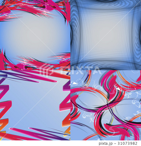 Set of Abstract modern wave colorful background. V 31073982