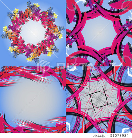 Set of Abstract modern wave colorful background. V 31073984