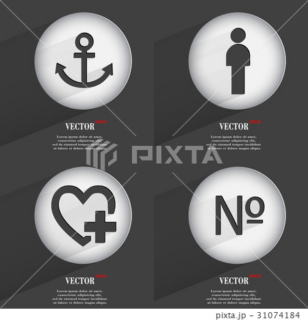 Set of one-color web buttons flat design. Simple c Set of one-color web buttons flat design. Simple c 31074184