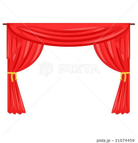 Theater stage drape curtain vector Illustration 31074459