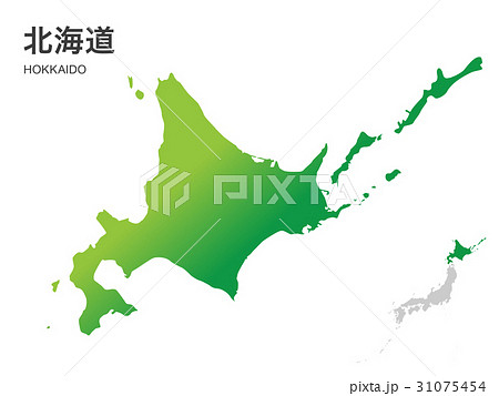 北海道の地図2:イラスト素材 北海道の地図2:イラスト素材 31075454