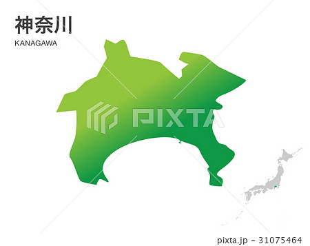 神奈川県の地図2 イラスト素材のイラスト素材 31075464 Pixta