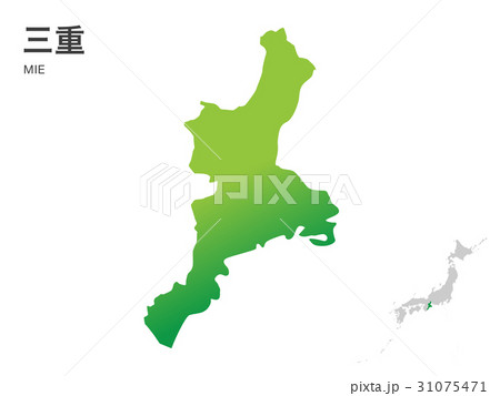 三重県の地図2 イラスト素材のイラスト素材 31075471 Pixta