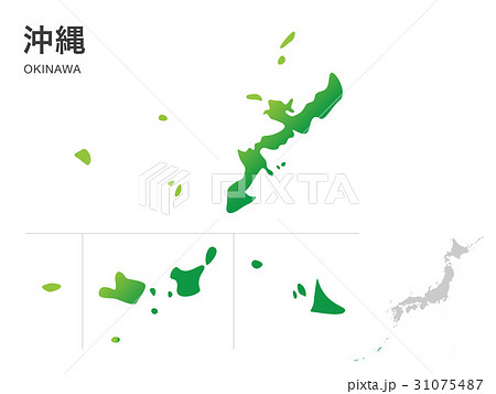 沖縄県の地図2 イラスト素材のイラスト素材