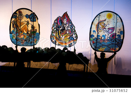 Thai Shadow Puppet Art or Nang Yai shadon play. 31075652