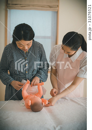 woman during pregnancy or shortly after childbirth 31076521