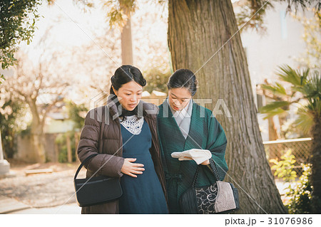 woman during pregnancy or shortly after childbirth 31076986