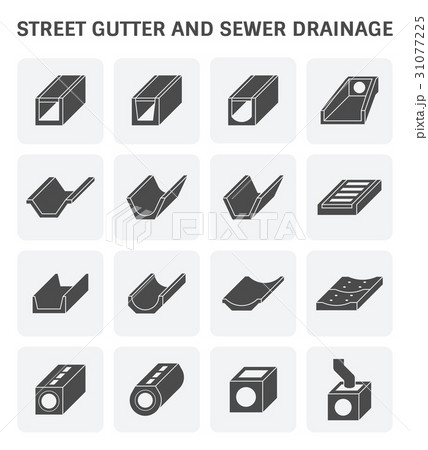 street gutter icon 31077225