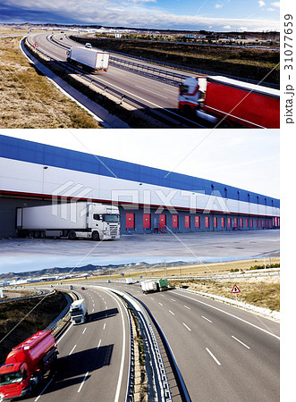 Design road and traffic. Delivering commodity. 31077659