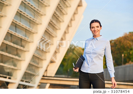Happy businesswoman outdoor. Happy businesswoman outdoor. 31078454