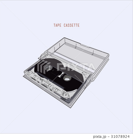 vintage audio tape cassette, illustration vector. vintage audio tape cassette, illustration vector. 31078924