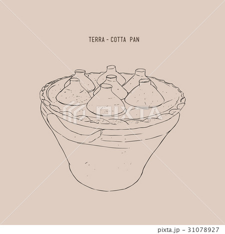 Terracotta pan for  kanom krok. 31078927