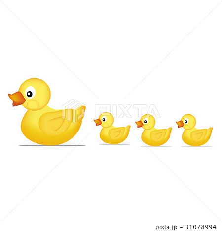 Yellow duck family Vector 31078994