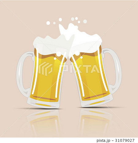 Beer toasting vector 31079027