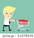 Cartoon character, Businessman shopping cart 31079039