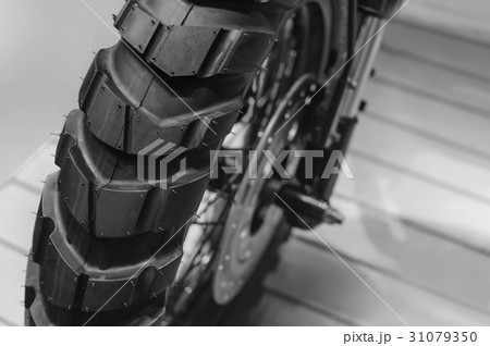 Motorbike wheels tire ,black and white tone 31079350