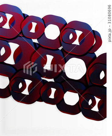 Geometric abstract background, cut chain shapes or Geometric abstract background, cut chain shapes or 31080696