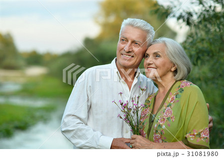 Happy senior couple outdoors Happy senior couple outdoors 31081980