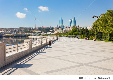 Baku boulevard, Caspian sea 31083334