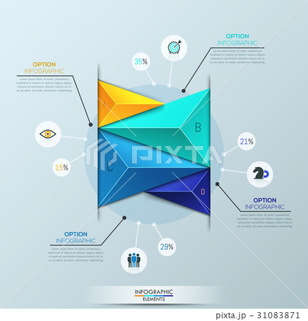 Infographic design template, bar chart with 4 Infographic design template, bar chart with 4 31083871