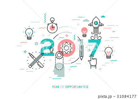 Infographic concept, 2017 - year of opportunities 31084177