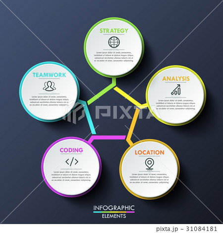 Modern infographic design template, circular Modern infographic design template, circular 31084181