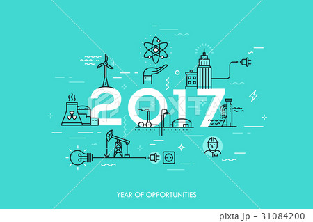 Infographic banner, 2017 - year of opportunities 31084200