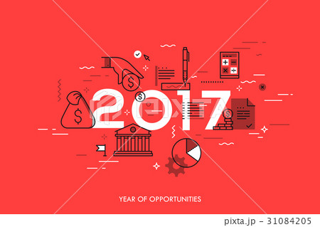 Infographic concept, 2017 - year of opportunities 31084205