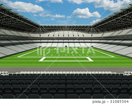 Modern American football stadium with white seats Modern American football stadium with white seats 31085504