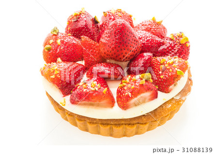 Sweet dessert with strawberry on top of tart 31088139