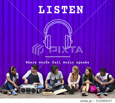 Music Audio Headphones Sign Symbol 31090047