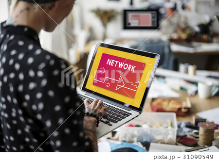 Network Technology Connection Communication Word 31090549