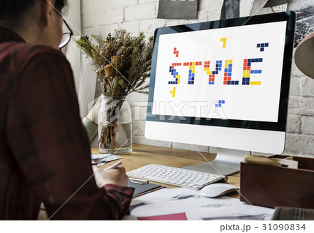 8 bit words illustration of creativity art design ideas 8 bit words illustration of creativity art design ideas 31090834