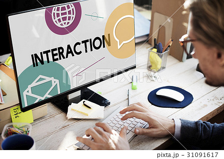 Technology social media connection icons Technology social media connection icons 31091617