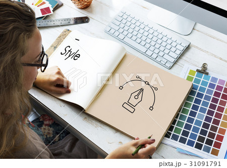 Creative Design Content Pen Icon Graphic Creative Design Content Pen Icon Graphic 31091791