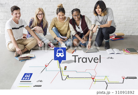 Map Route Trip Transportation Location Guide 31091892