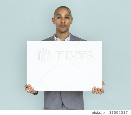 Businessman Holding Placard Copy Space Concept Businessman Holding Placard Copy Space Concept 31092017