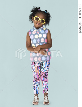Little Girl Smiling Happiness Studio Portrait Little Girl Smiling Happiness Studio Portrait 31092130