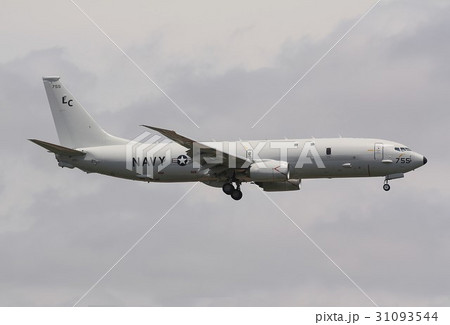 米海軍の対潜哨戒機ボーイングP-8Aポセイドンの写真素材