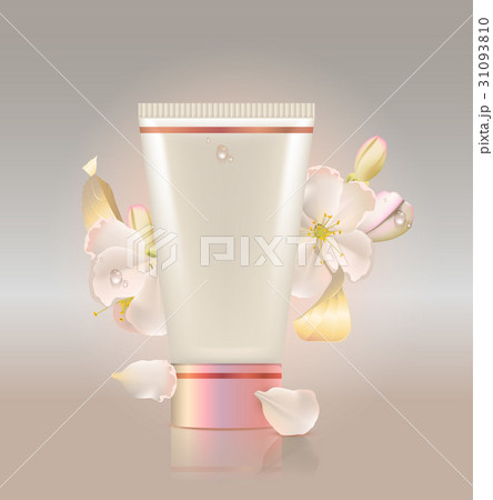 Tube for cosmetic and flowers apple tree 31093810