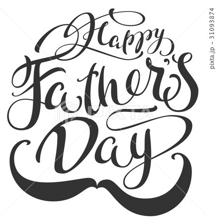 Happy Fathers Day and mustache. Lettering text for Happy Fathers Day and mustache. Lettering text for 31093874