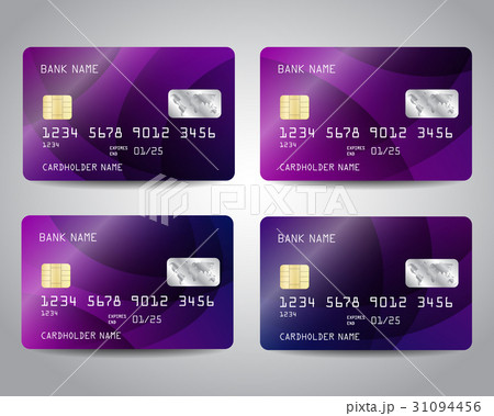 Realistic detailed credit cards set 31094456