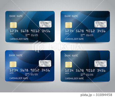 Realistic detailed credit cards set 31094458