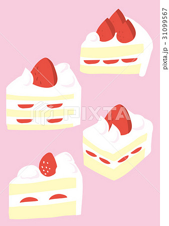 ショートケーキ イラストのイラスト素材 31099567 Pixta