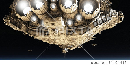 Space Battle Cruiser in Low Orbit 31104415