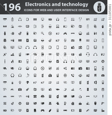 electronics icon set 31105001