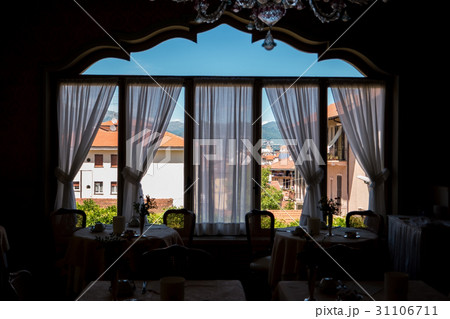 Interior of restaurant in darkness. Interior of restaurant in darkness. 31106711