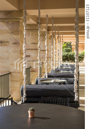 hanging sofas as a part of cafe interior 31107123